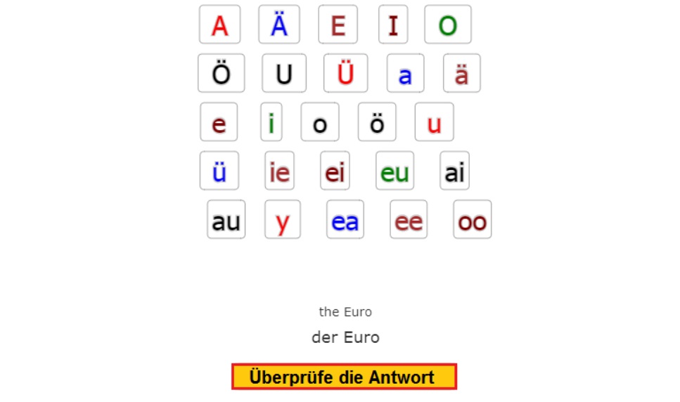 Reading Vowels<br>Diphthonge (diphthongs) AI, EE, EI, IE