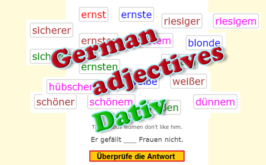 Adjective Endings - Dative<br>(20 questions)